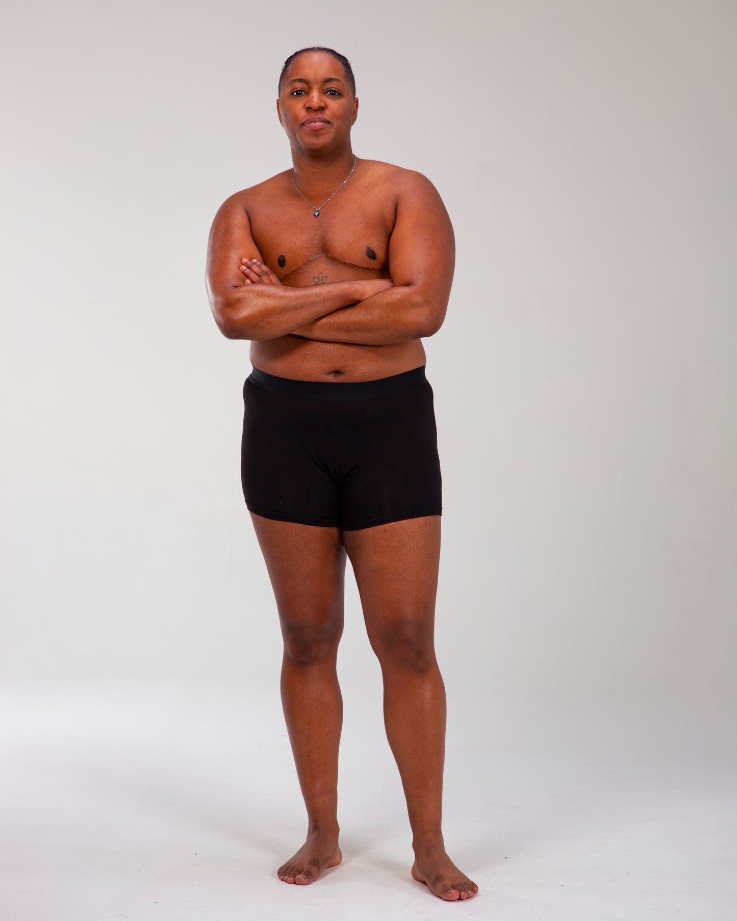 BOXER SHORT WITH ABSORBENT LINER- ONYX - ZOAH